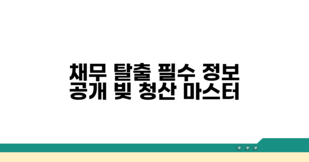 채무 해결을 위한 필수 정보