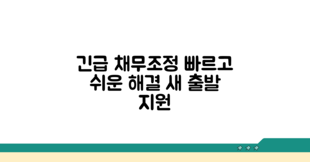신속한 채무조정 지원 절차