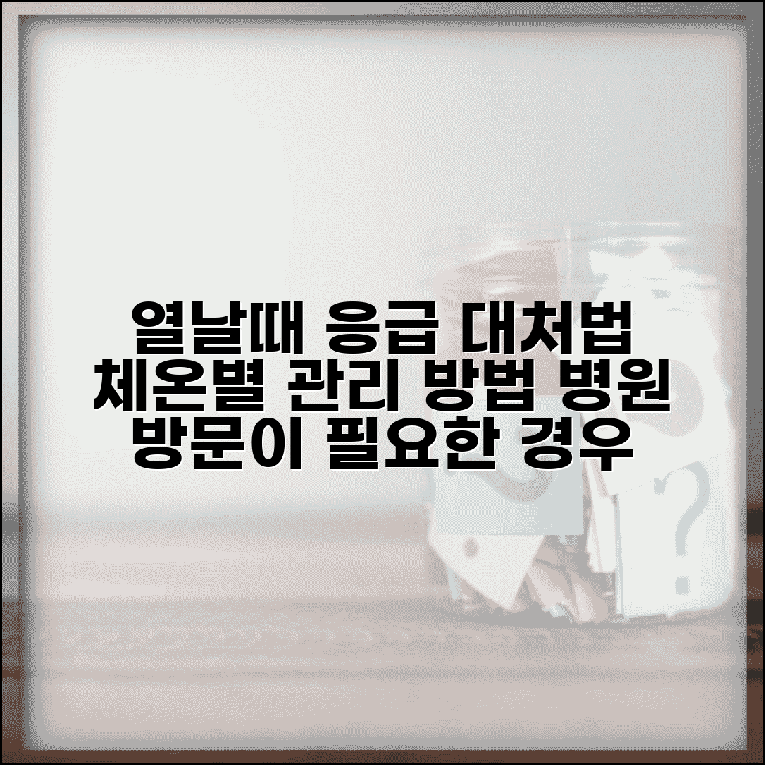 열날때 응급 대처법 | 체온별 관리 방법 | 병원 방문이 필요한 경우