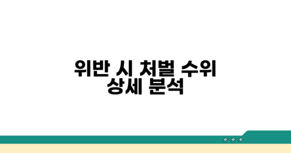 위반 시 처벌 수위 상세 분석
