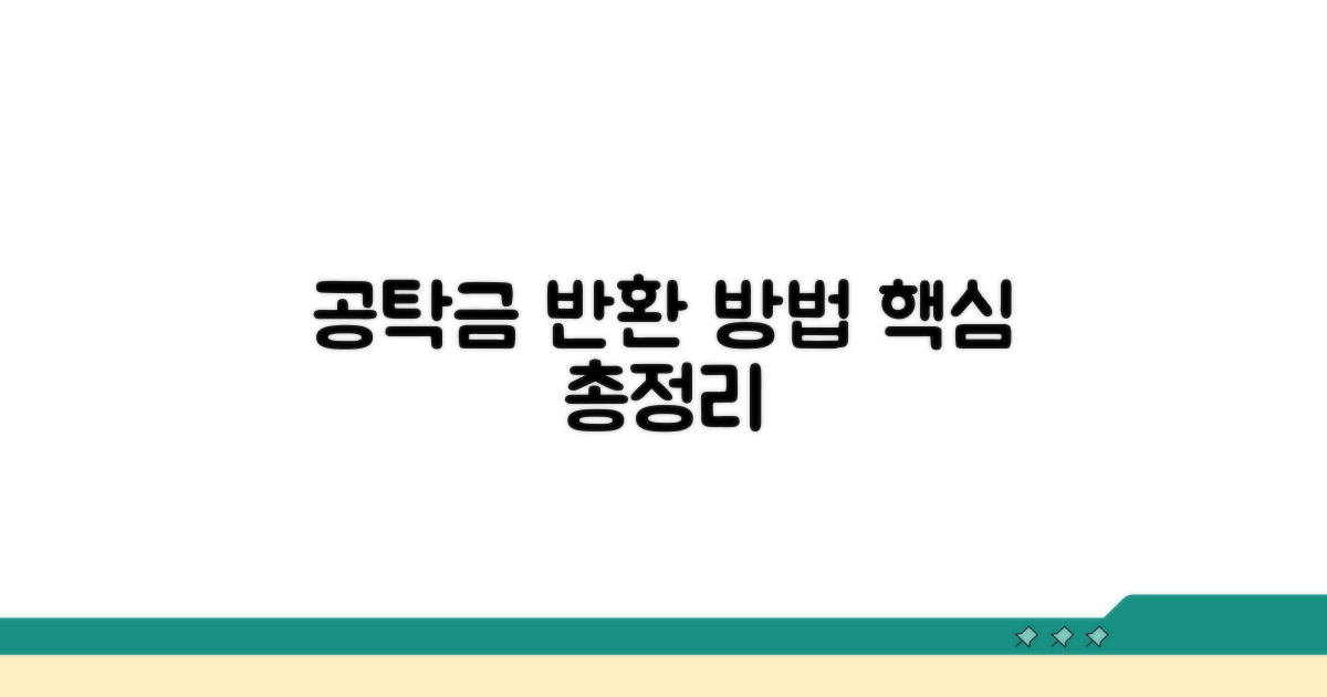 공탁금 반환 방법 상세 설명