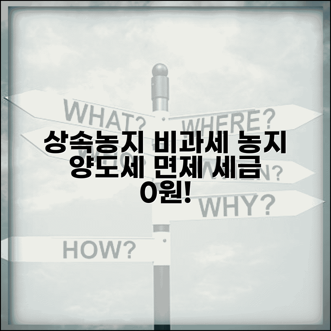 상속농지 양도소득세 비과세 | 상속받은 농지 양도세 면제