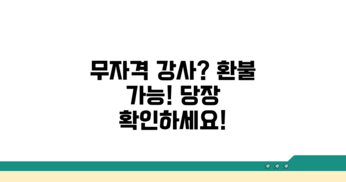 무자격 강사, 환불 가능한가요?