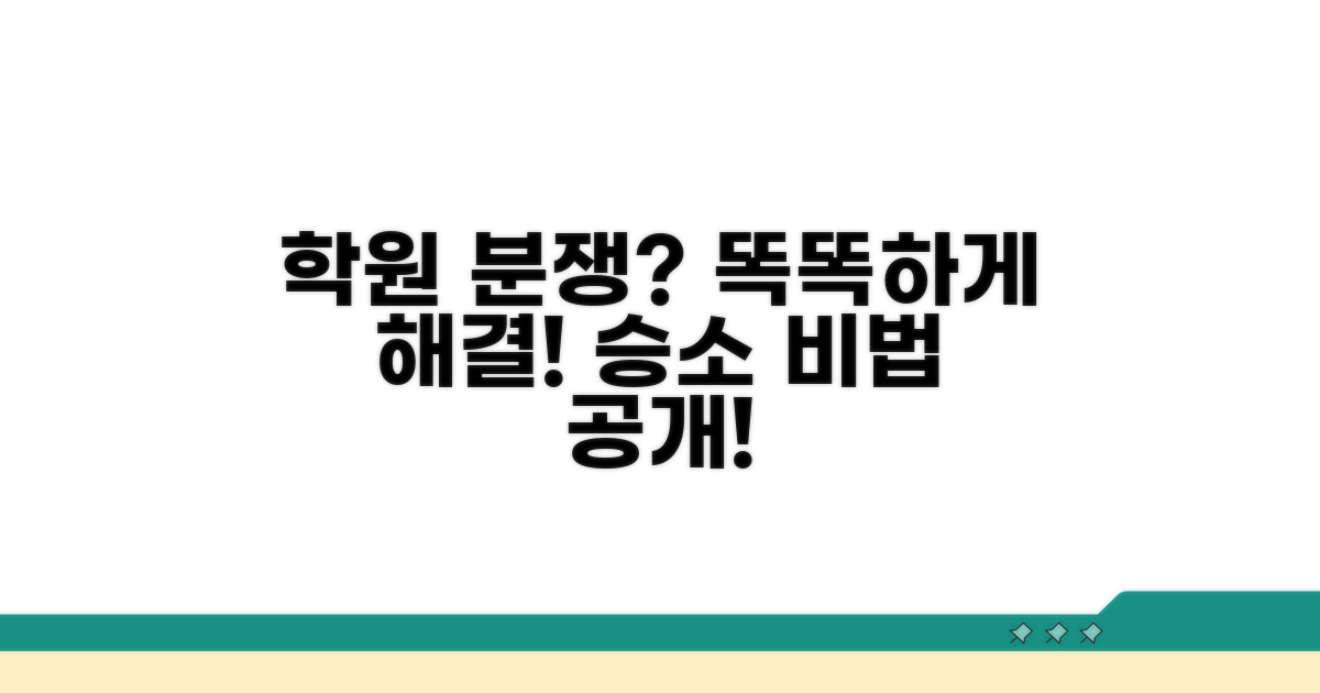 학원과의 분쟁 대처법