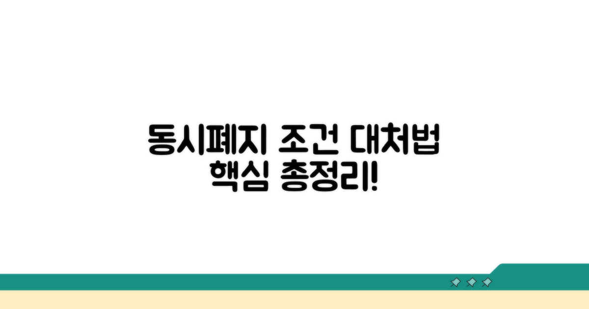 동시폐지 조건과 이후 대처법