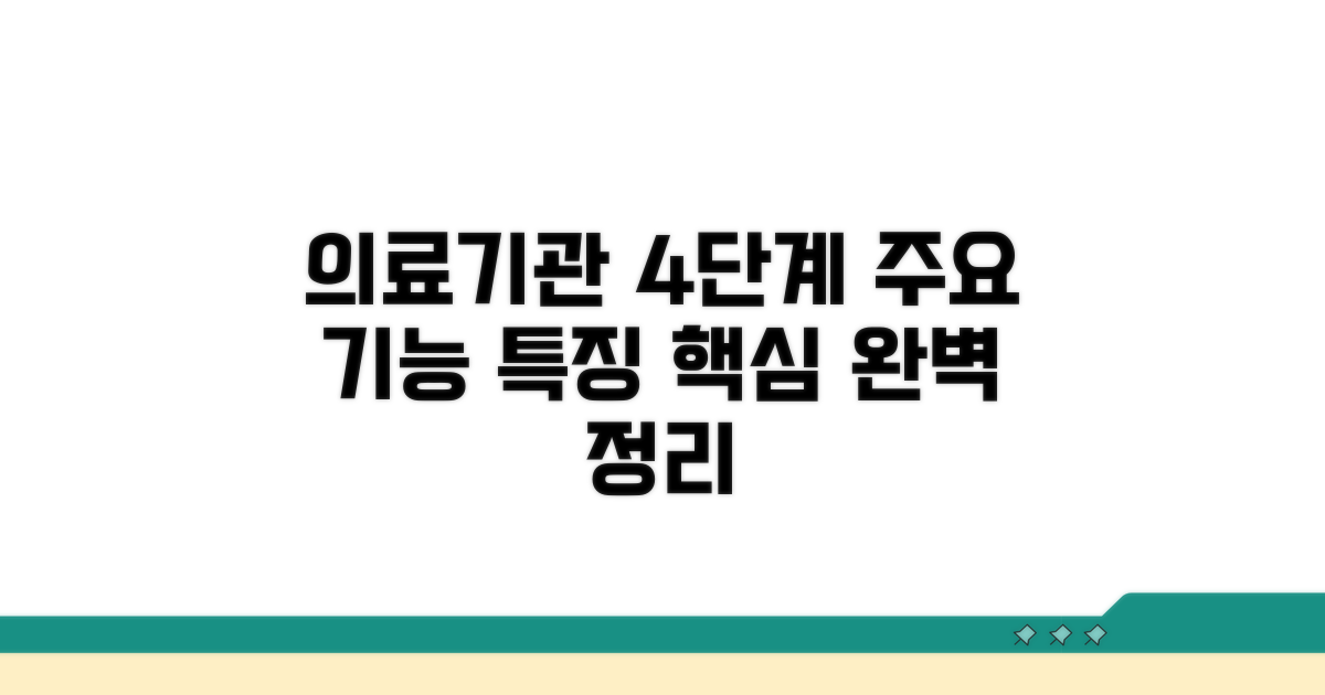 4단계 의료기관별 주요 기능과 특징