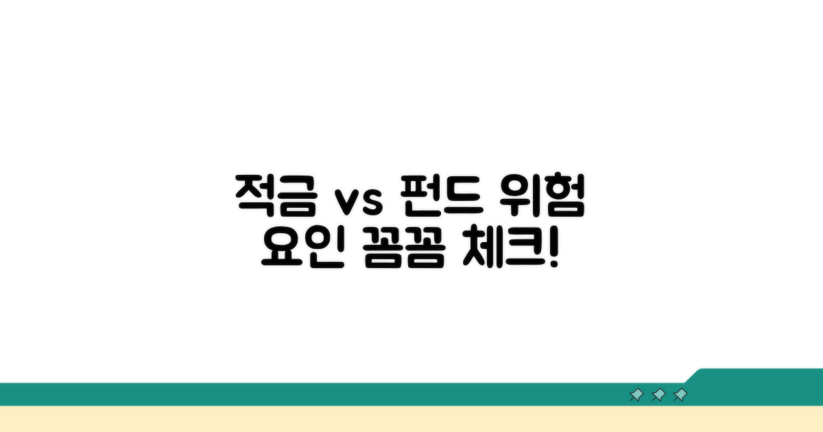 적금 vs 펀드, 위험 요인 체크