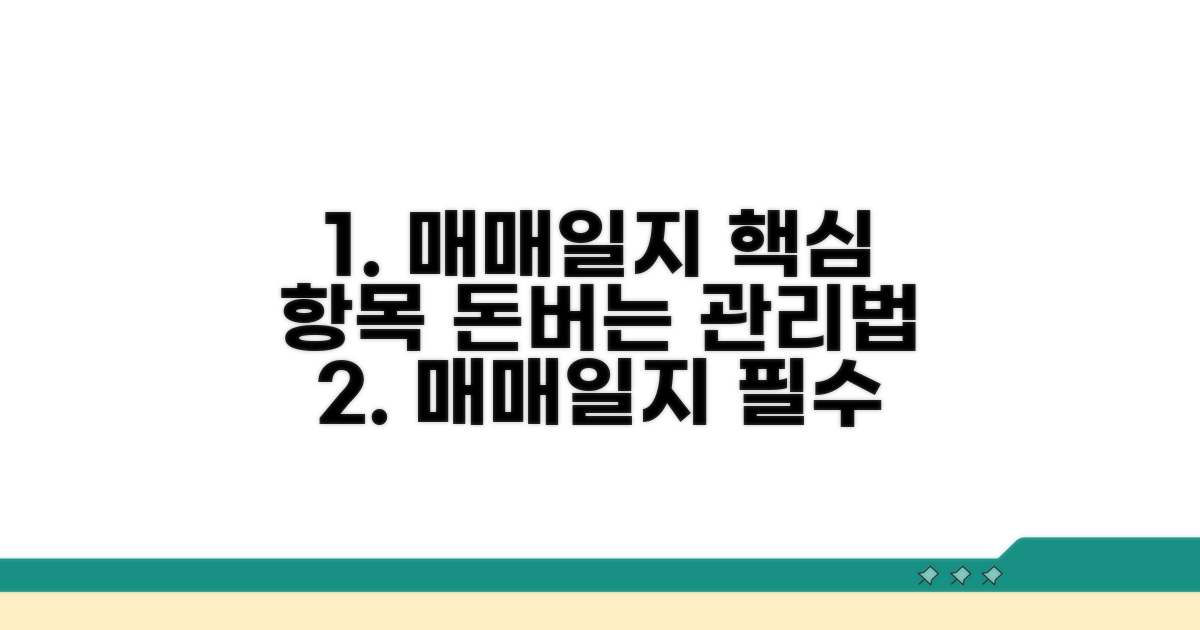 매매일지 필수 항목과 관리 방법