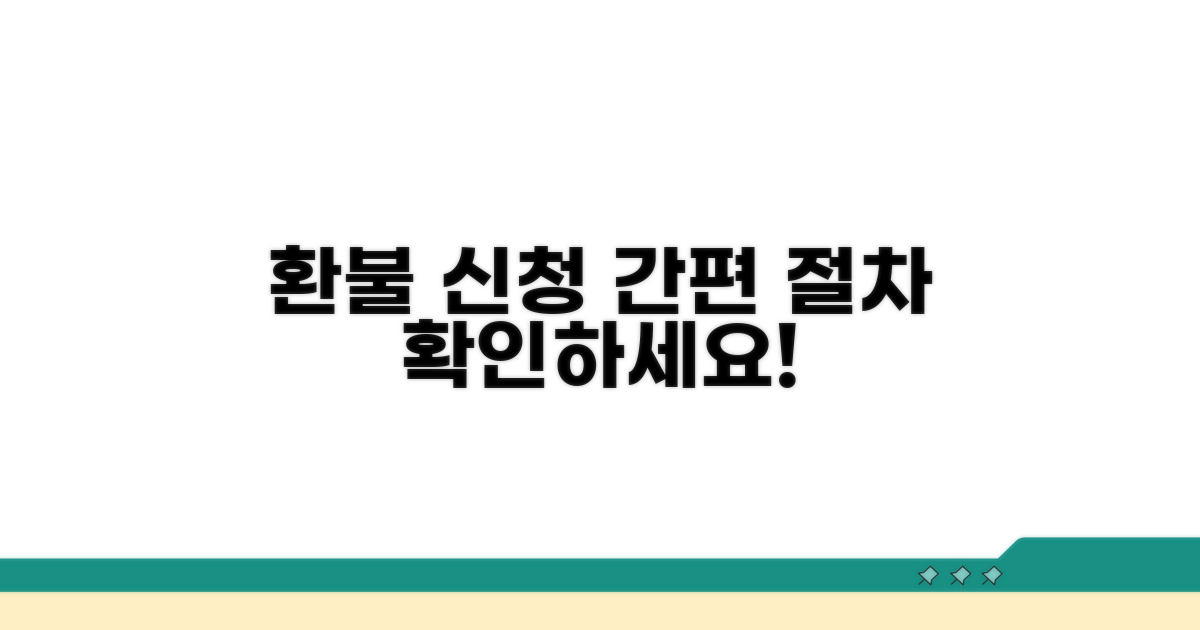 환불 신청 시 필요한 절차 안내