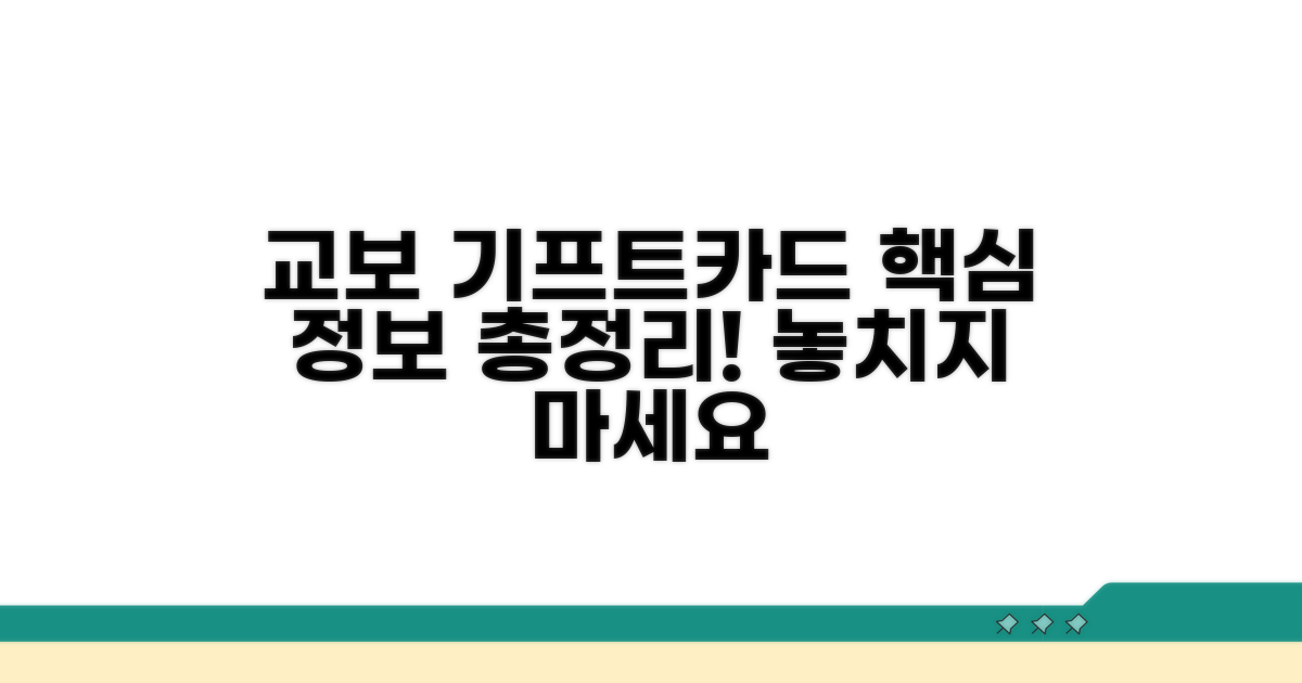 교보문고 기프트카드 핵심 정보