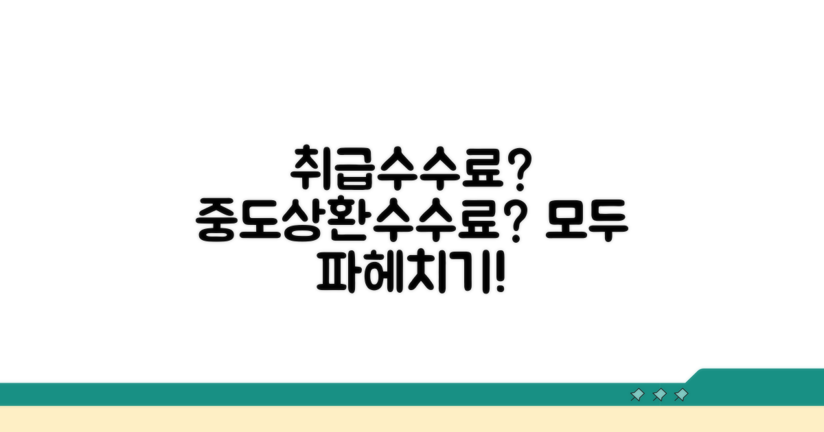 취급수수료, 중도상환수수료 파헤치기