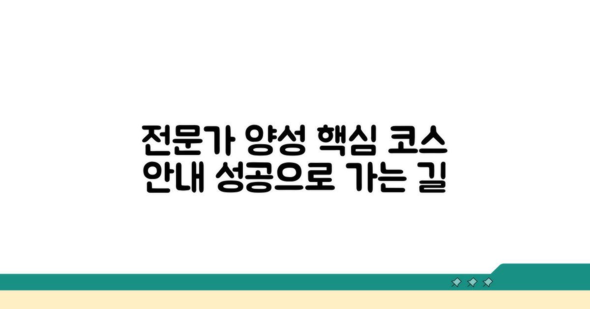 전문가 양성 과정 상세 안내