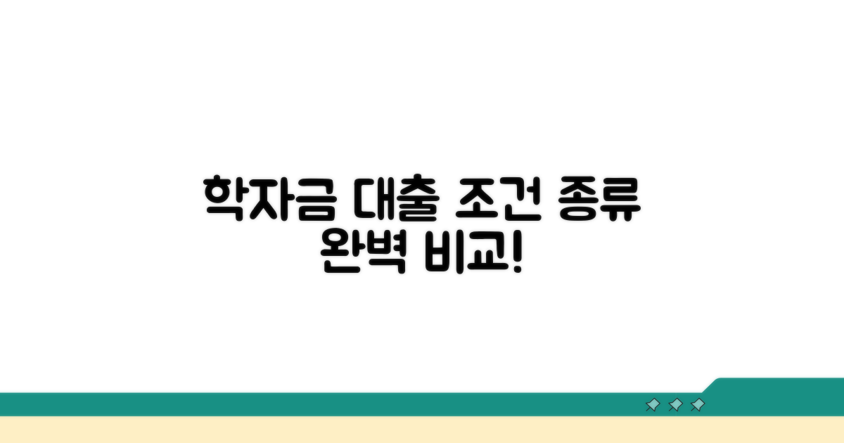 학자금대출 조건과 종류 비교