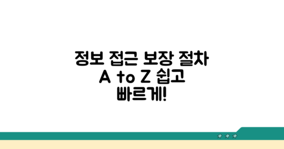 정보 접근권 보장과 절차 안내