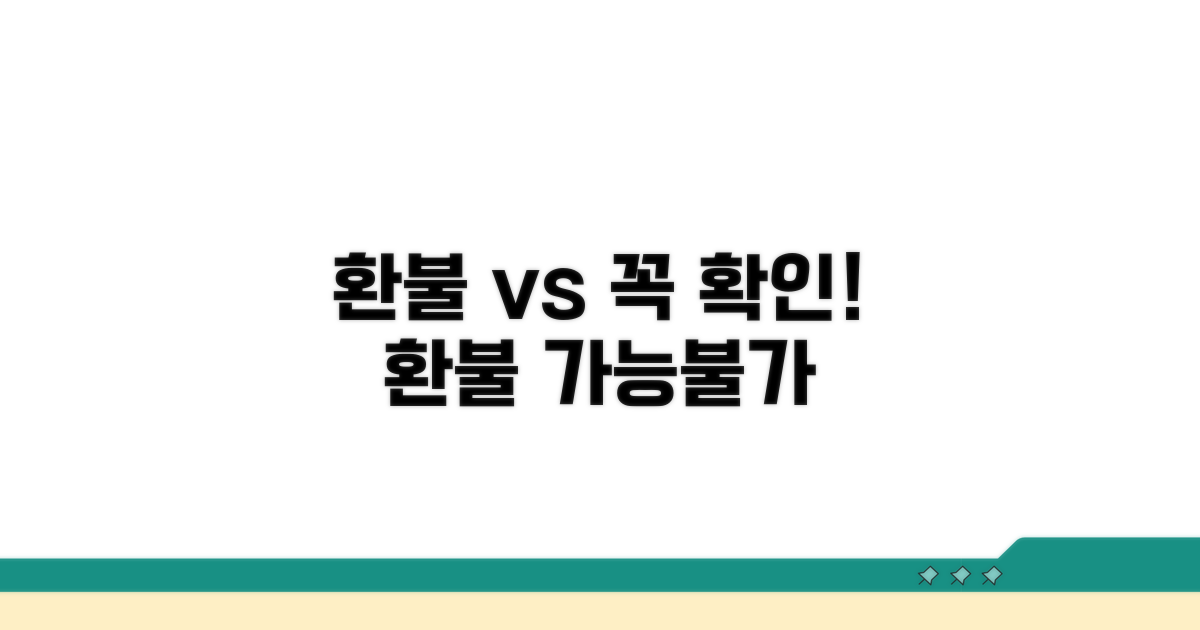 환불 가능한 경우와 불가한 경우