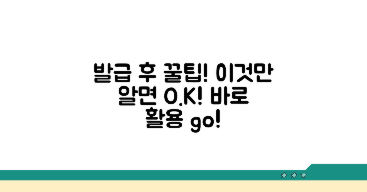 발급 후 활용 꿀팁 모음