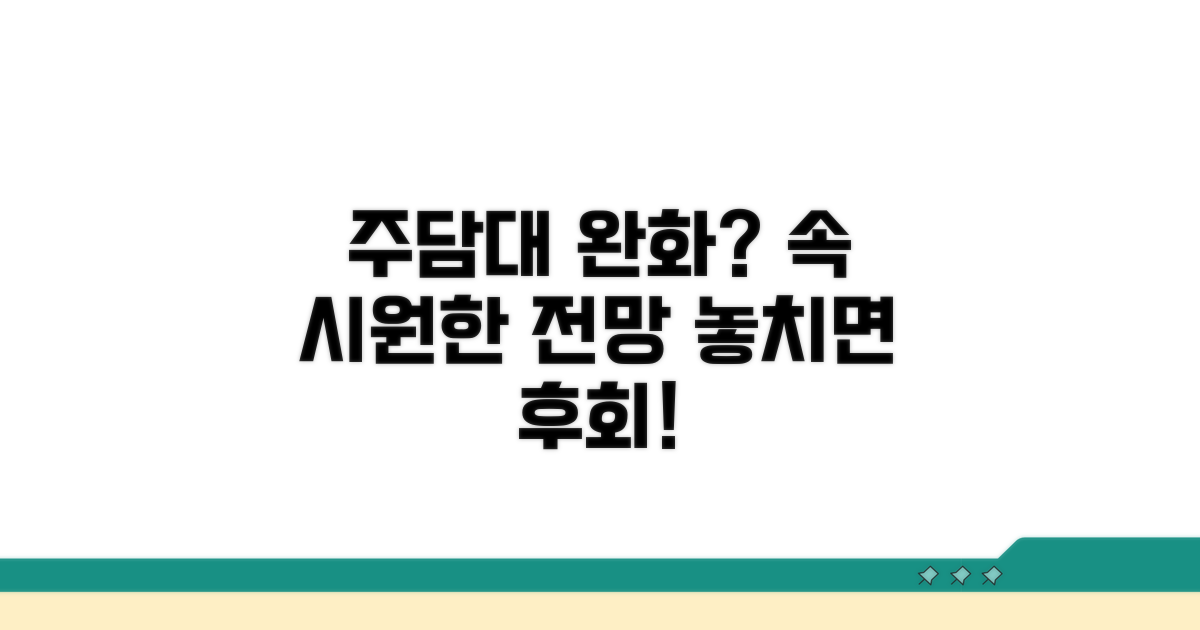 주택담보대출 완화 전망 분석