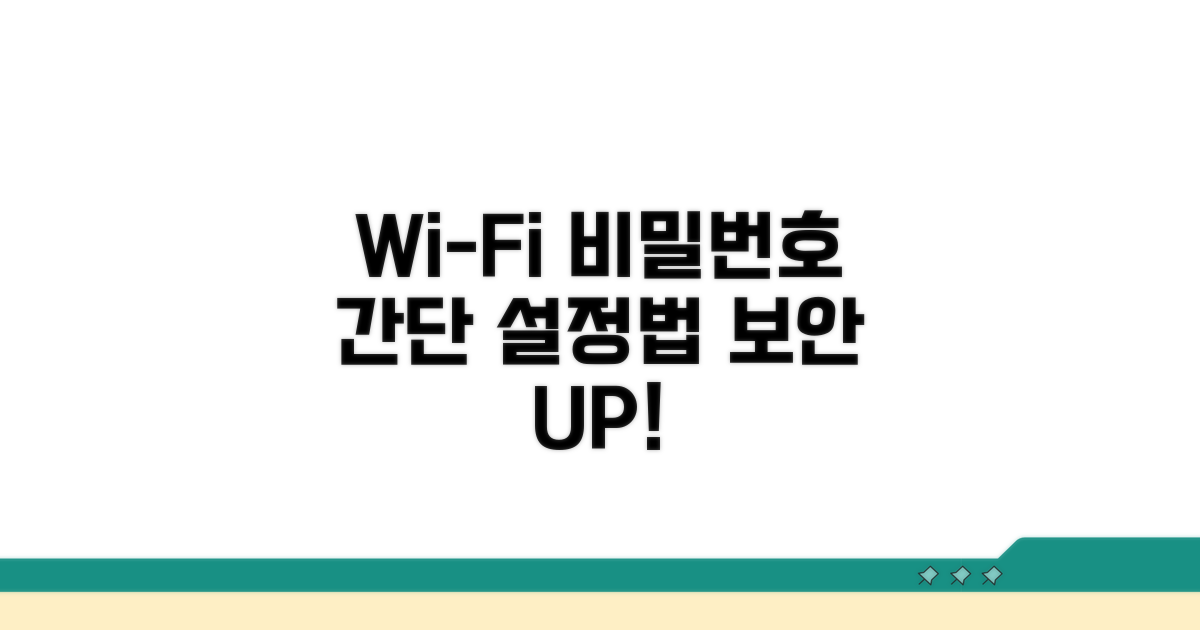 무선 네트워크 비밀번호 설정 방법