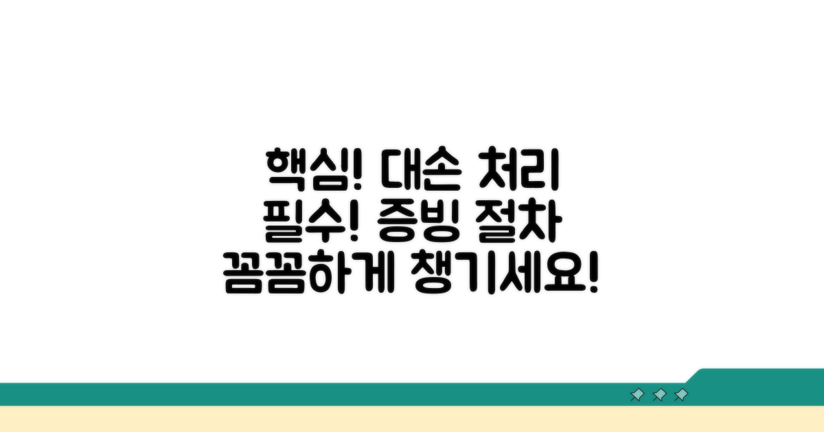 추가 팁: 대손 처리 절차와 증빙
