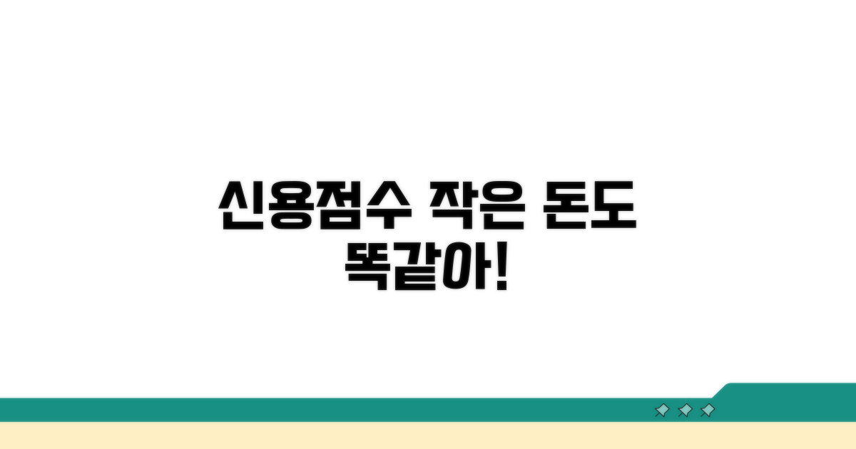 작은 금액도 신용점수 영향 똑같아