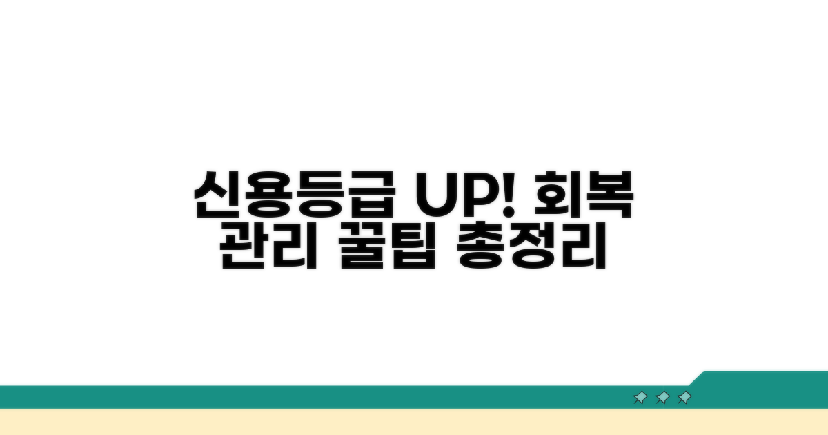 신용등급 회복과 관리 노하우 총정리