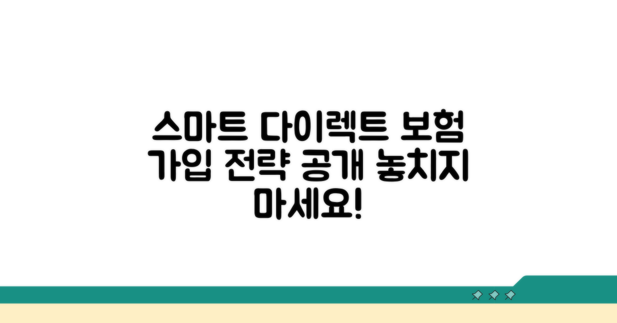 스마트한 다이렉트 보험 가입 전략