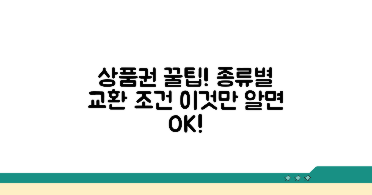 상품권 종류별 교환 조건 비교 분석