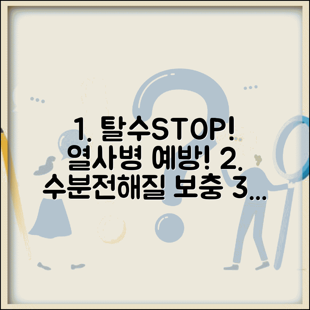 탈수 증상 대처법 수분 보충 | 열사병 예방하고 전해질 균형 맞추는 응급 수분 공급