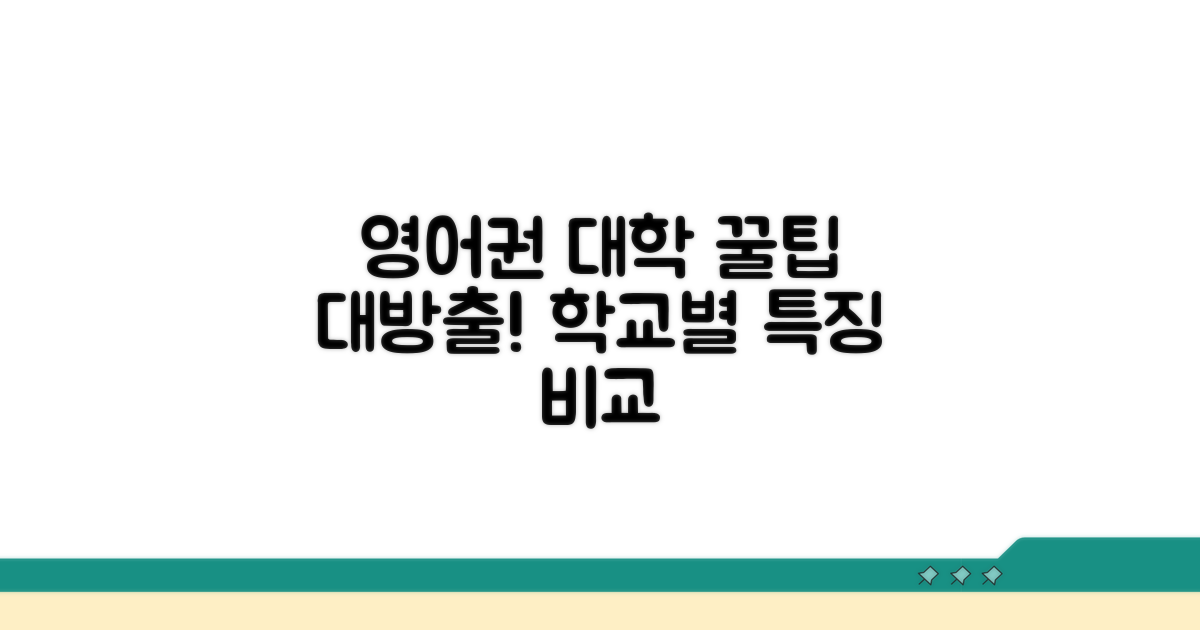 영어권 대학 선택 가이드: 학교별 특징 비교
