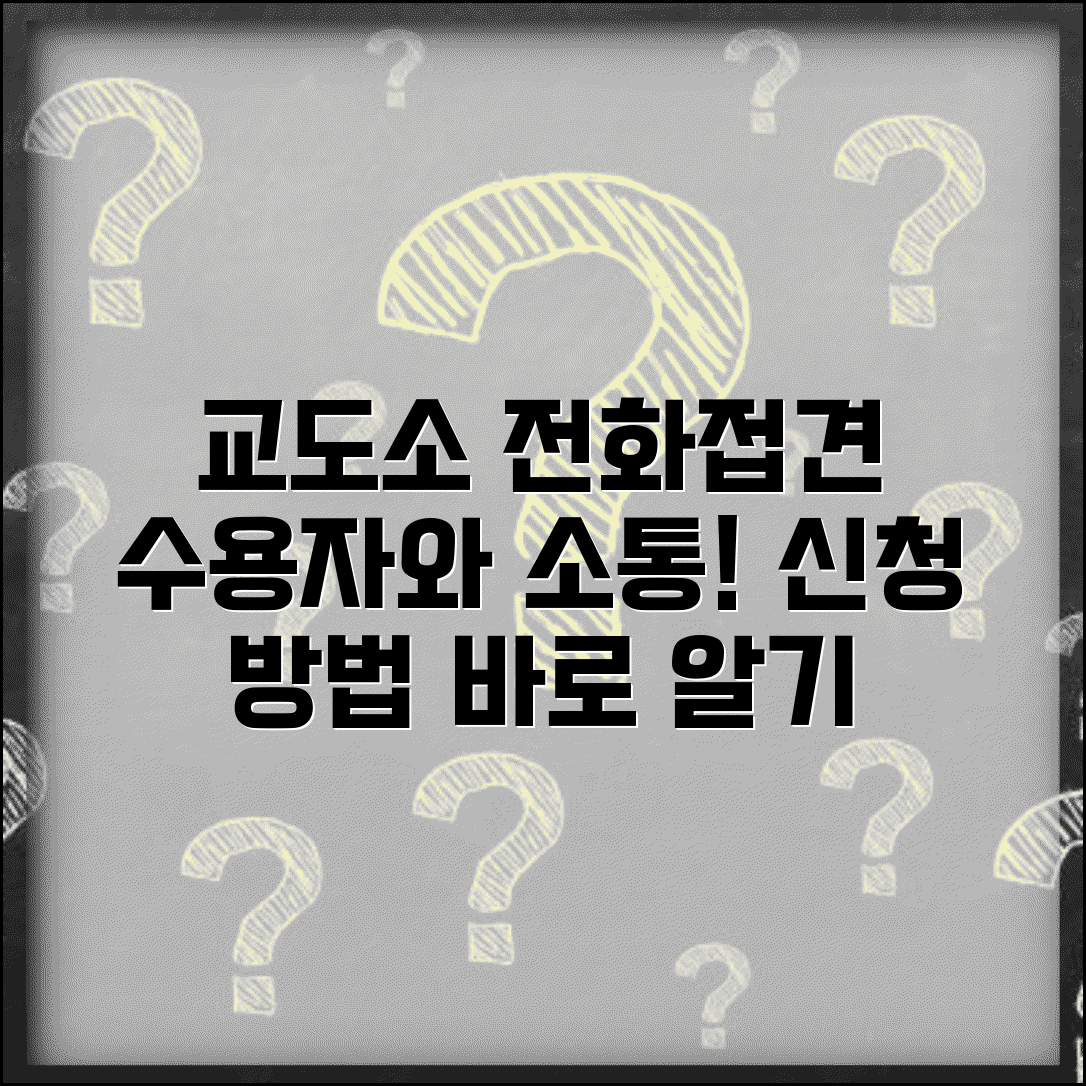 교도소 전화접견 신청 방법 | 대면 면회 대신 전화로 수용자와 소통하는 접견 서비스