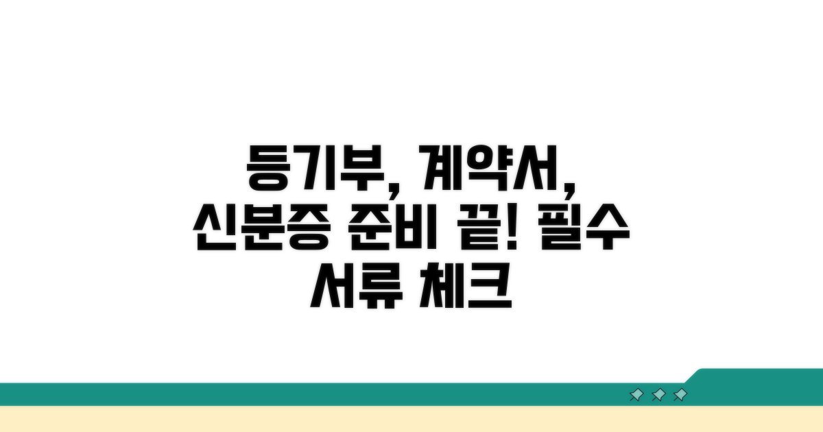등기부등본, 계약서, 신분증 준비