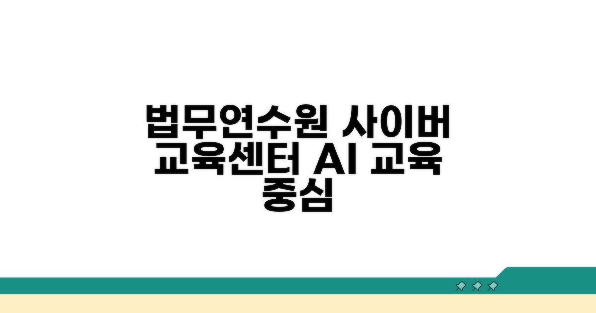 법무연수원 사이버교육센터 소개