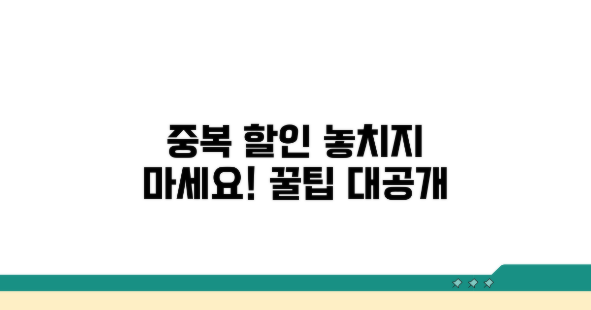 중복 할인, 꼼꼼히 챙기는 법