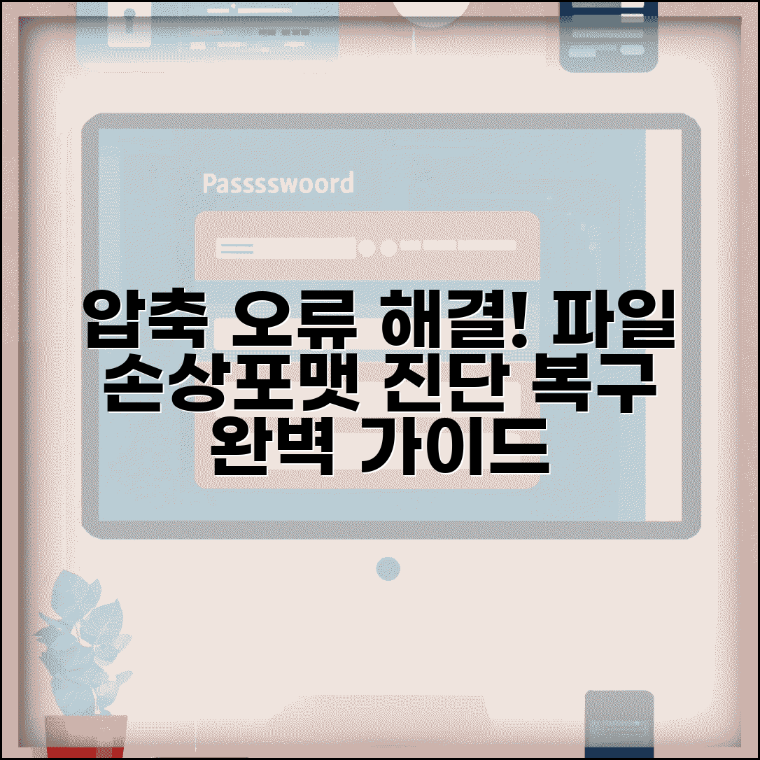 압축풀기 올바르지 않습니다 오류 | 파일 헤더 손상이나 포맷 오류 진단하고 복구하는 방법