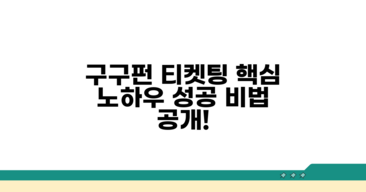 구구펀 티켓팅 연습 핵심 노하우