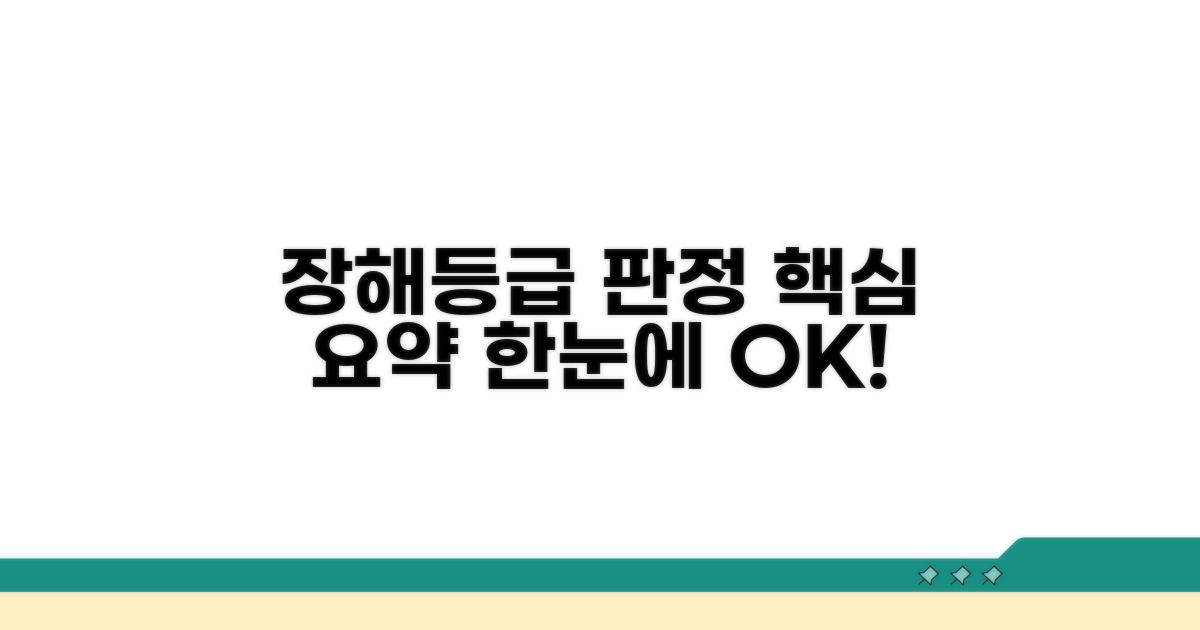 장해등급 판정기준 핵심 요약