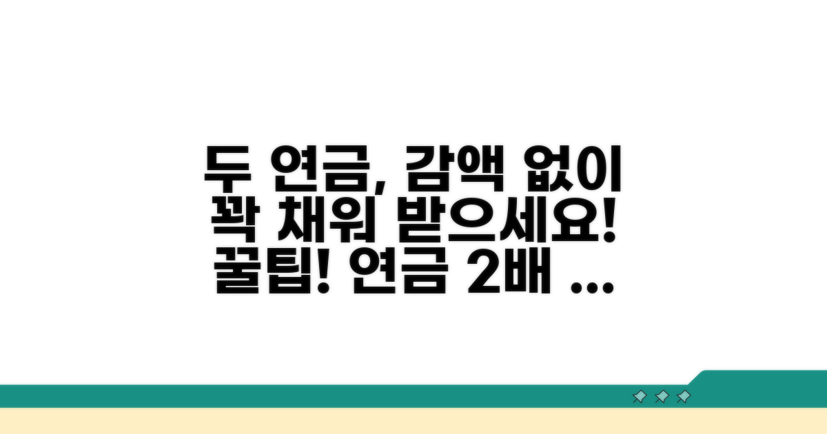 감액 없이 두 연금 모두 받아요