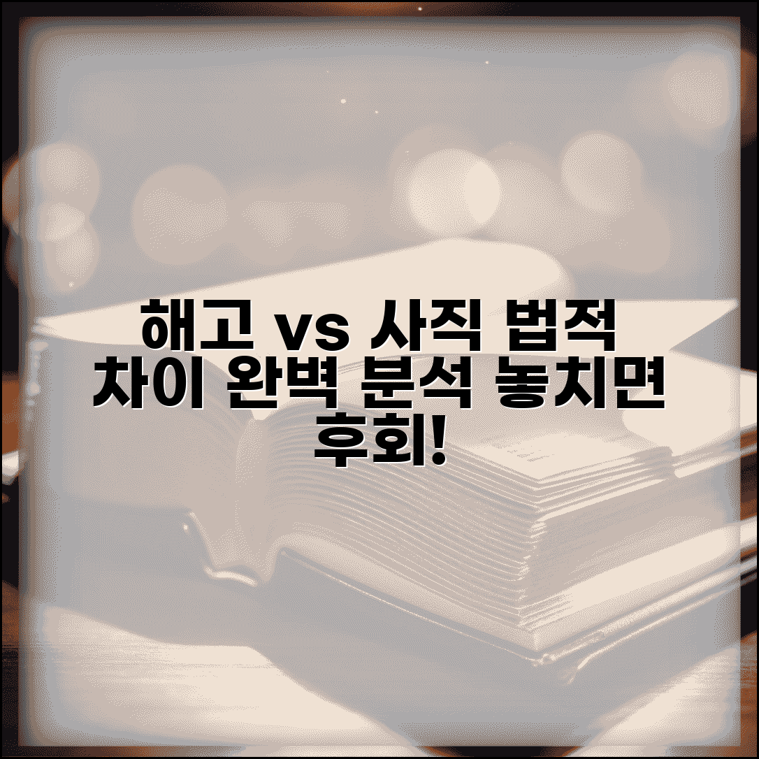 해고와 사직의 차이 | 해고와 사직서 제출의 법적 효과 차이