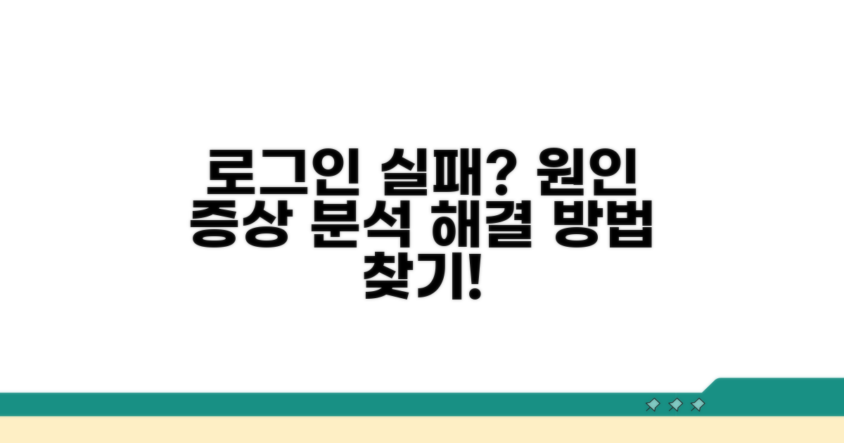 로그인 실패 원인과 증상 분석