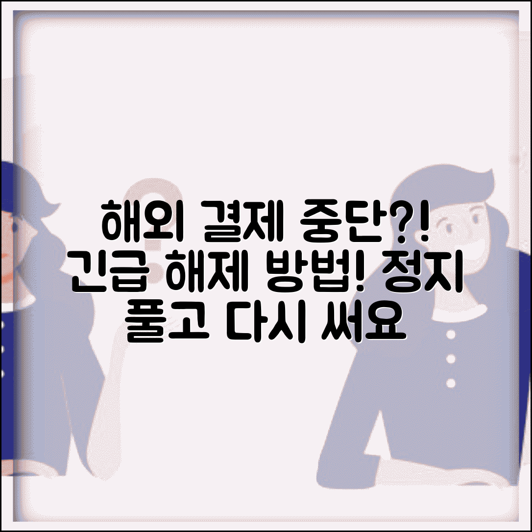신용카드 해외사용 정지당했는데 해제 방법 있나요 | 해외사용정지 | 정지해제 | 신청