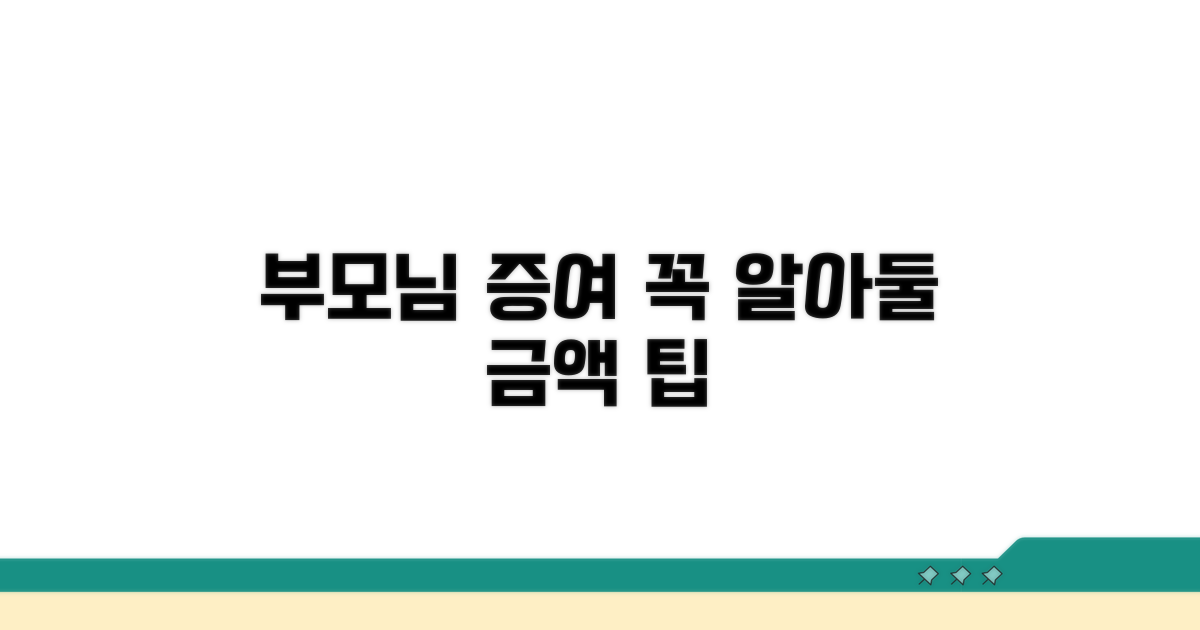 부모님 증여 시 꼭 알아둘 금액