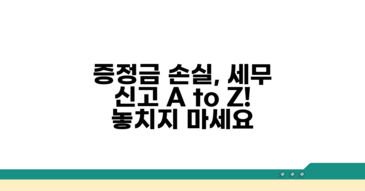 세무 신고, 증정금 손실 처리 방법