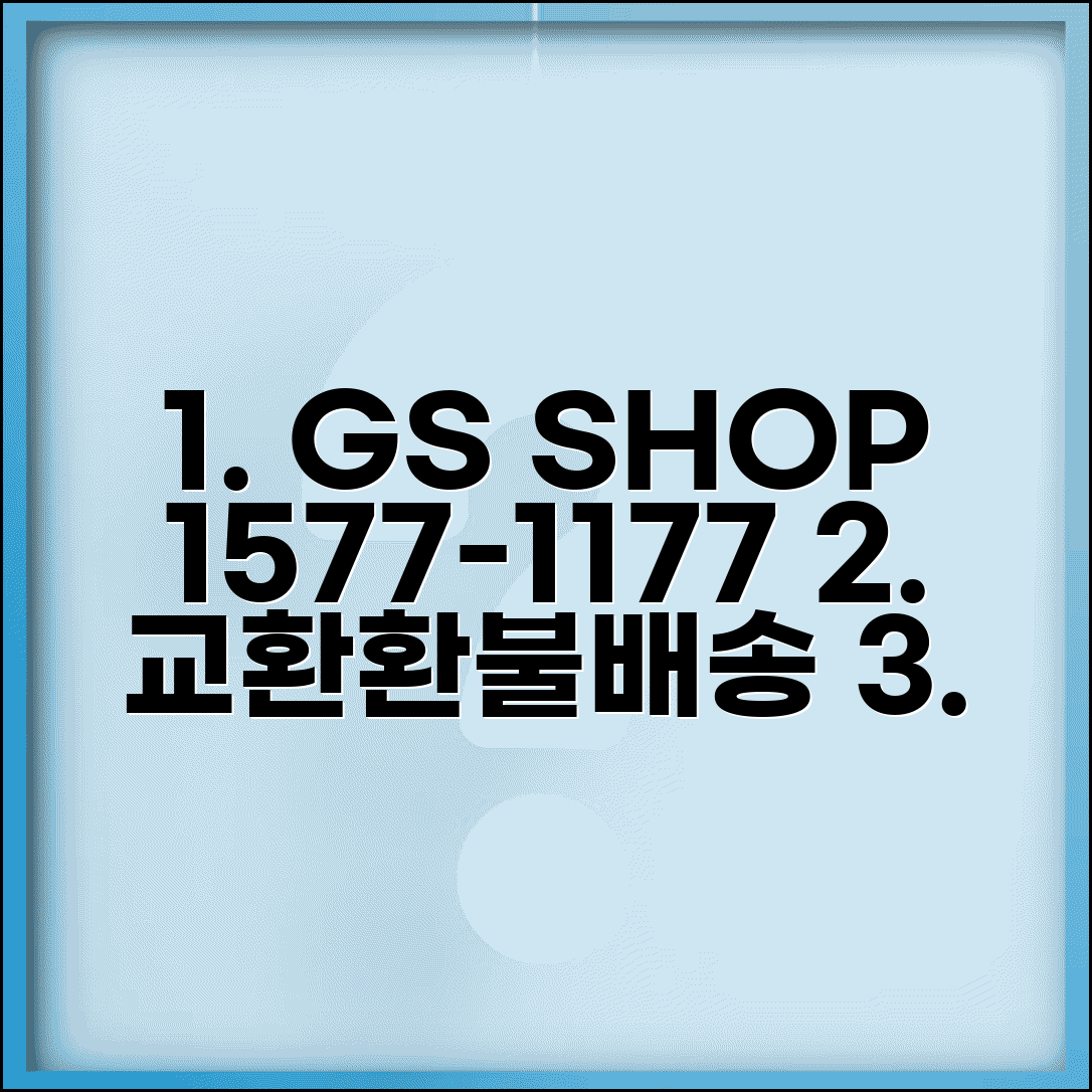 GS홈쇼핑 고객센터 연락처 1577-1177 | 방송 상품 교환 환불과 배송 문의 해결