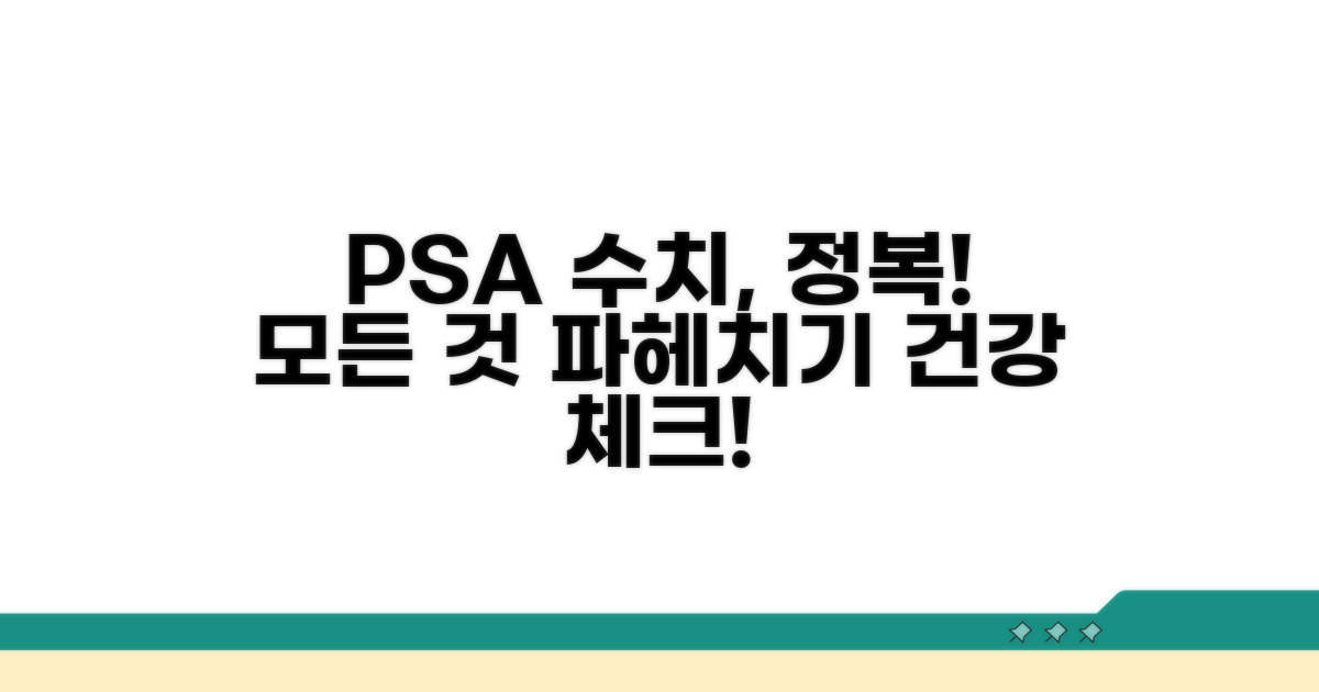 PSA 수치, 무엇이든 알아보기