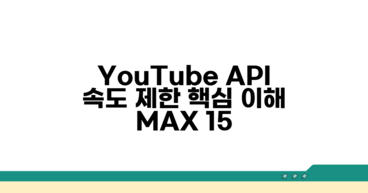 YouTube API 속도 제한 핵심 이해