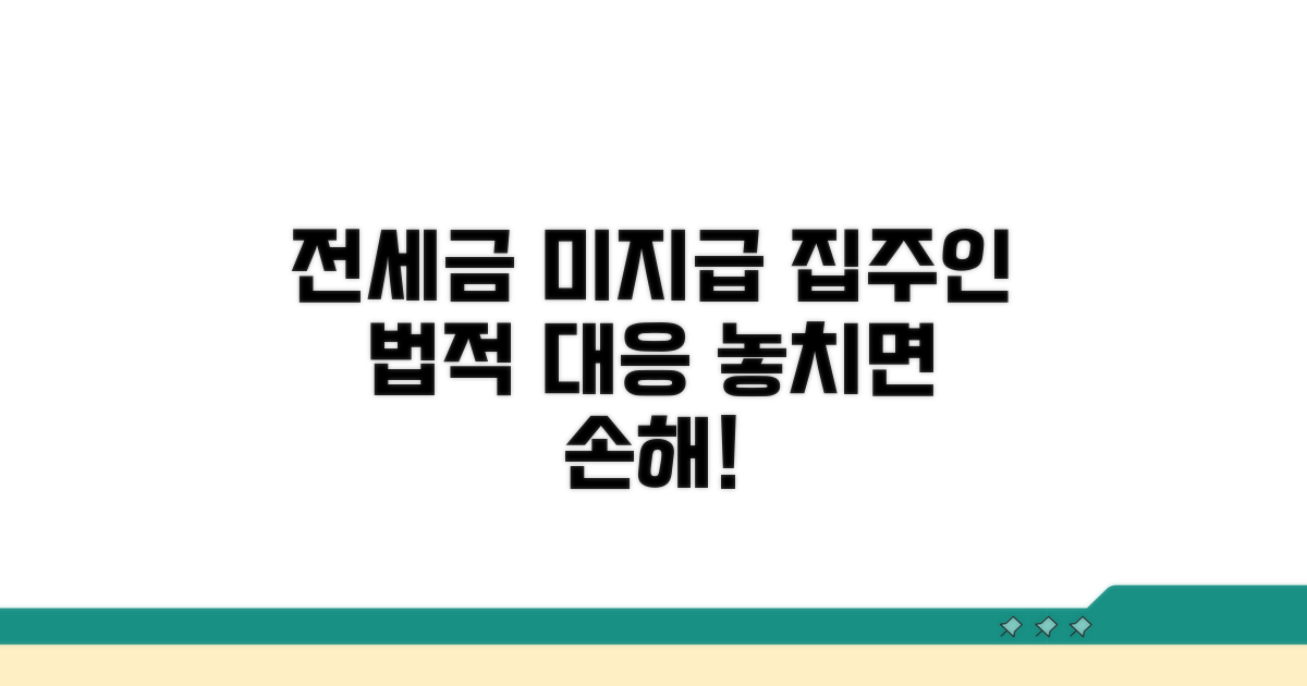 전세금 미지급 시 주의사항
