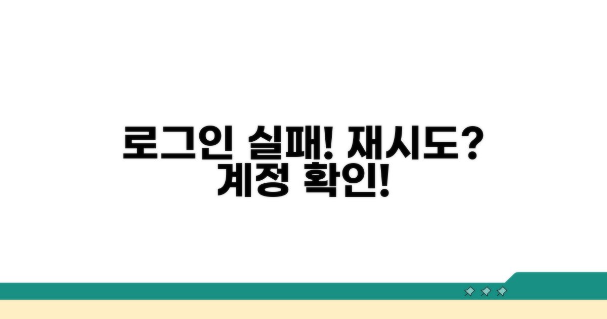 로그인 실패, 재시도와 계정 확인