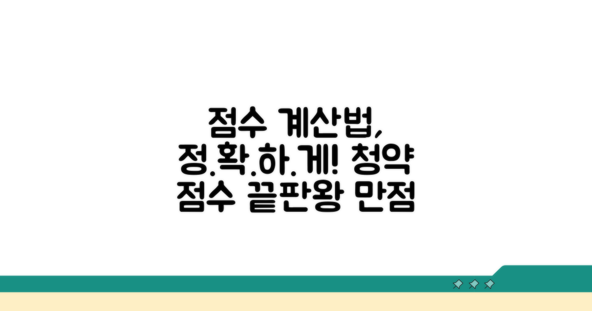 정확한 청약 점수 계산 방법