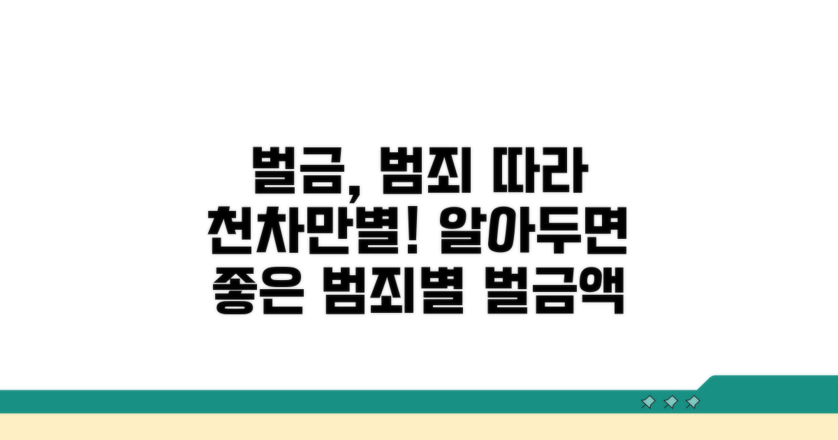 범죄별 벌금액, 이렇게 달라져요