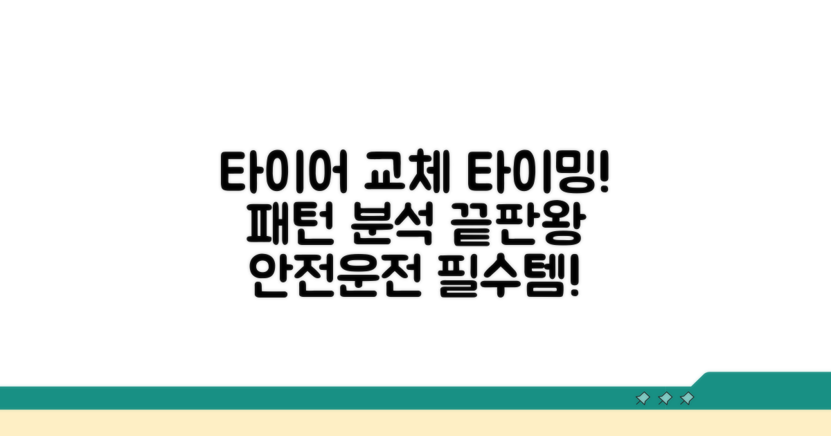 타이어 교환 시기와 패턴 완벽 분석